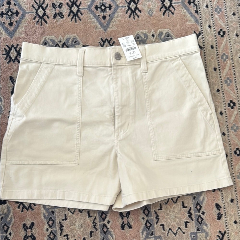 J. Crew Factory Cream High Waist Shorts 30 NWT
